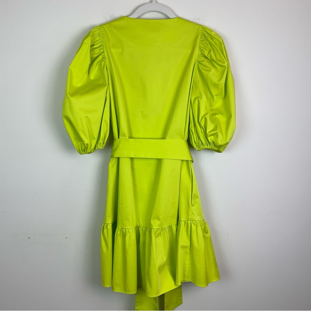 Ted Baker Sofia Ruffle Mini Dress Bright Green Size 4 - Picture 10 of 16